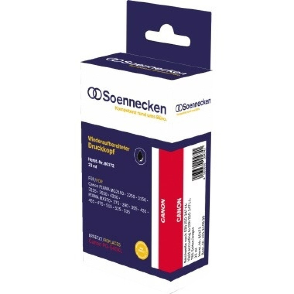 Soennecken Tintenpatrone 80172 wie Canon PG540XL schwarz Produktabbildung: Soennecken Tintenpatrone 80172 wie Canon PG540XL schwarz