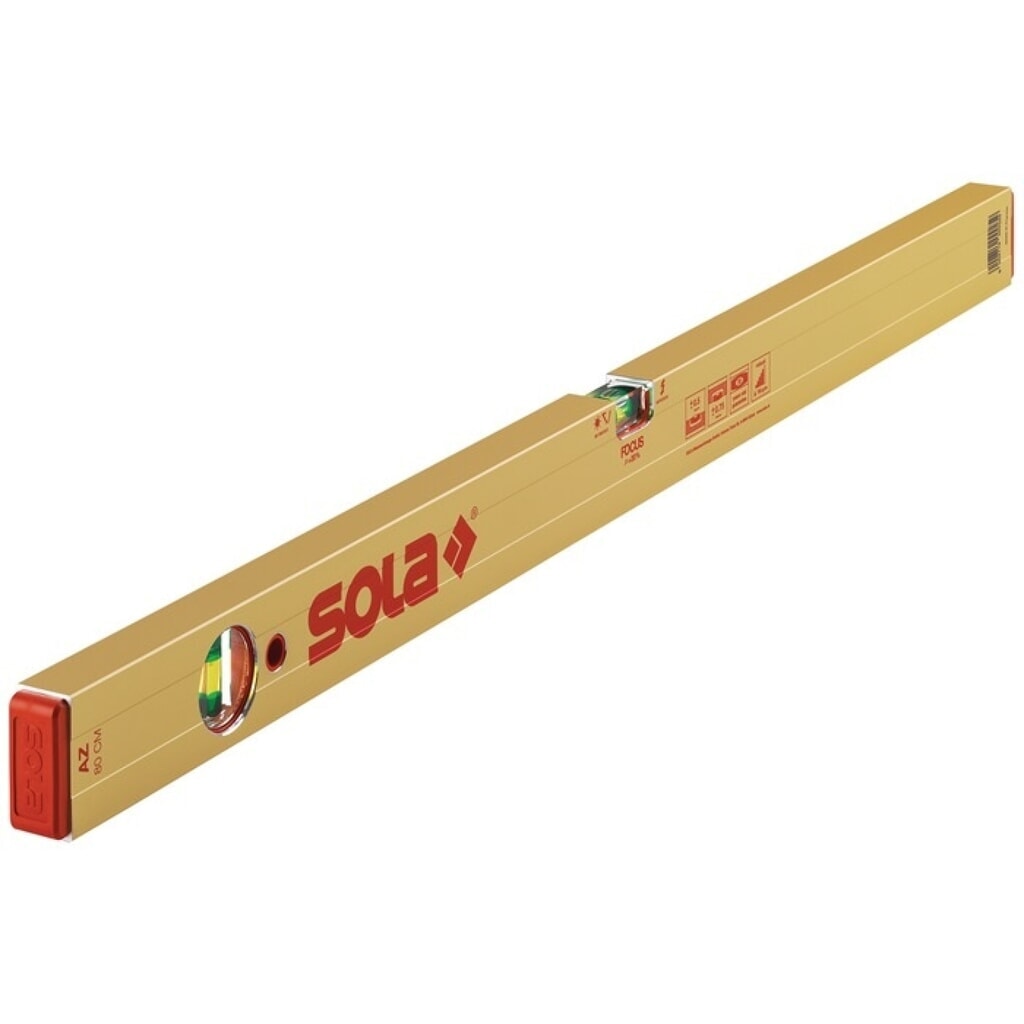 SOLA Wasserwaage AZ, 40 cm, Aluminium gold Produktabbildung: SOLA Wasserwaage AZ, 40 cm, Aluminium gold