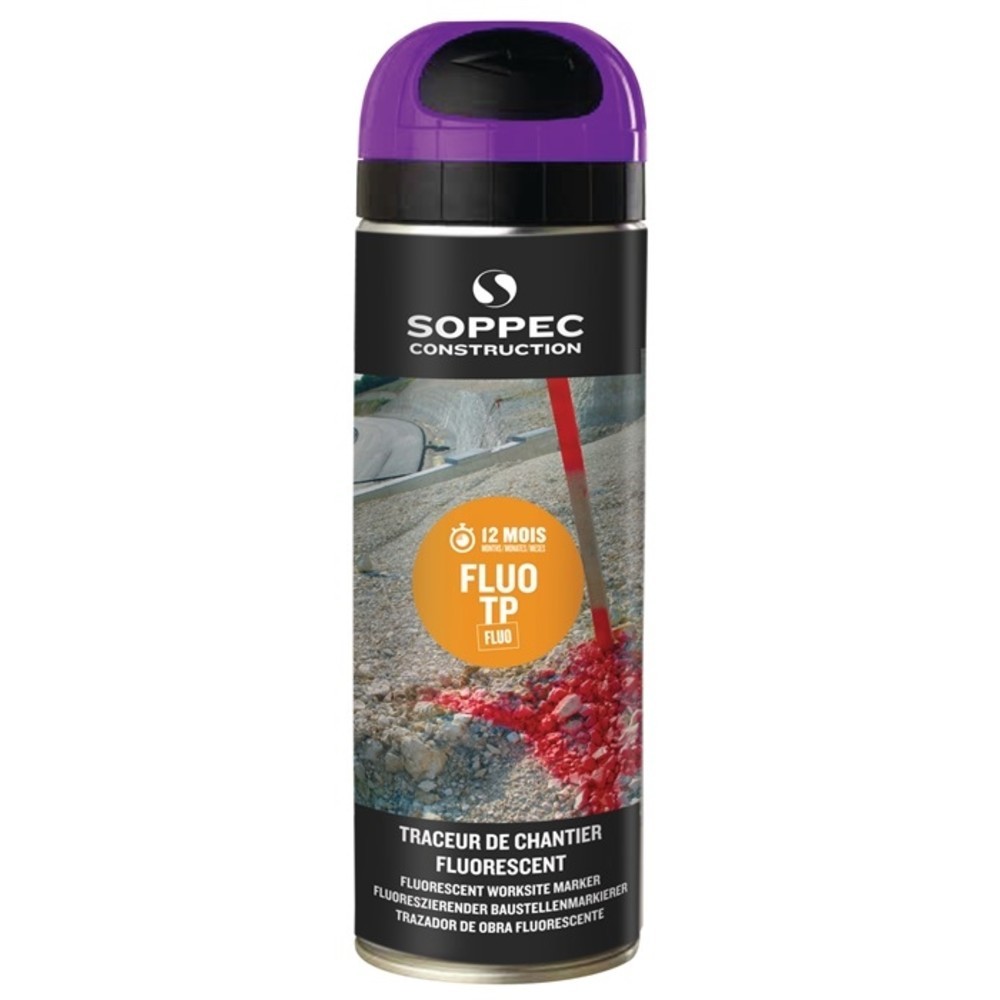 Produktabbildung Nr. 2: SOPPEC Baustellenmarkierspray FLUO TP leuchtviolett 500 ml Spraydose