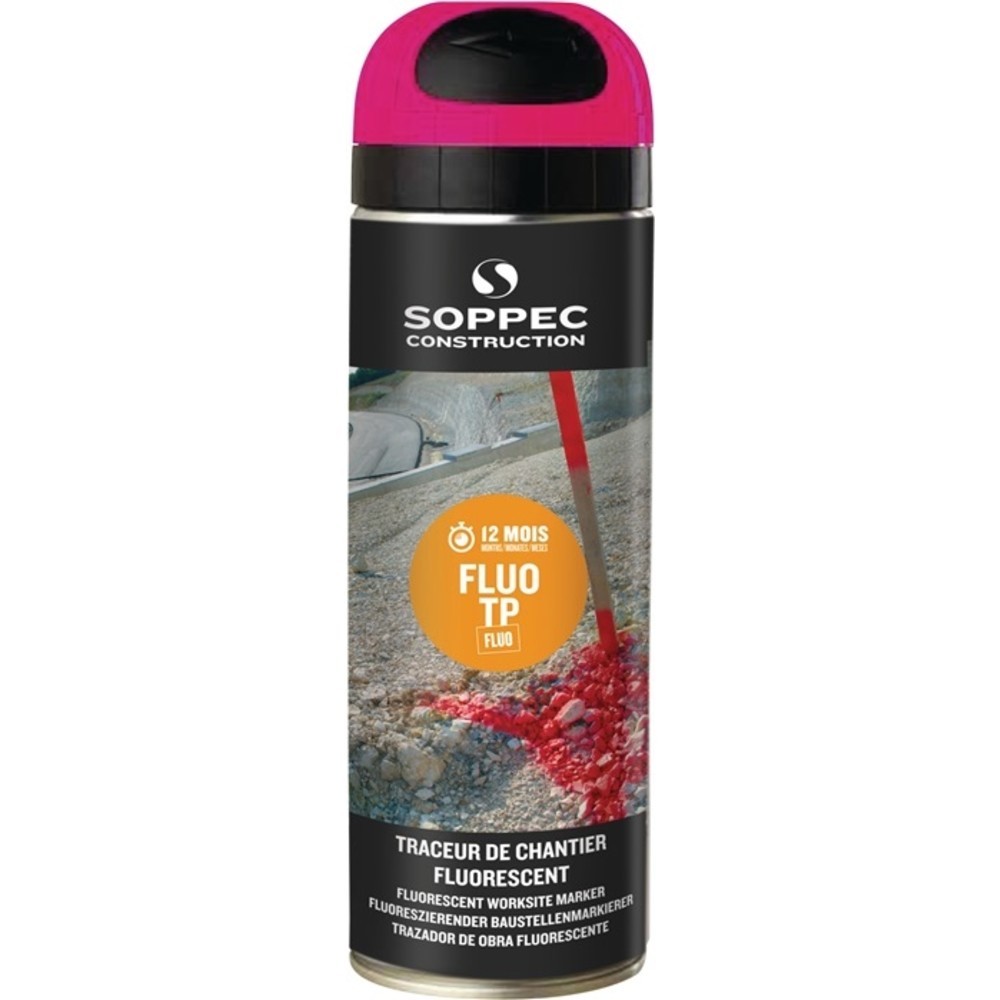 Produktabbildung Nr. 2: SOPPEC Baustellenmarkierspray FLUO TP leuchtpink 500 ml Spraydose