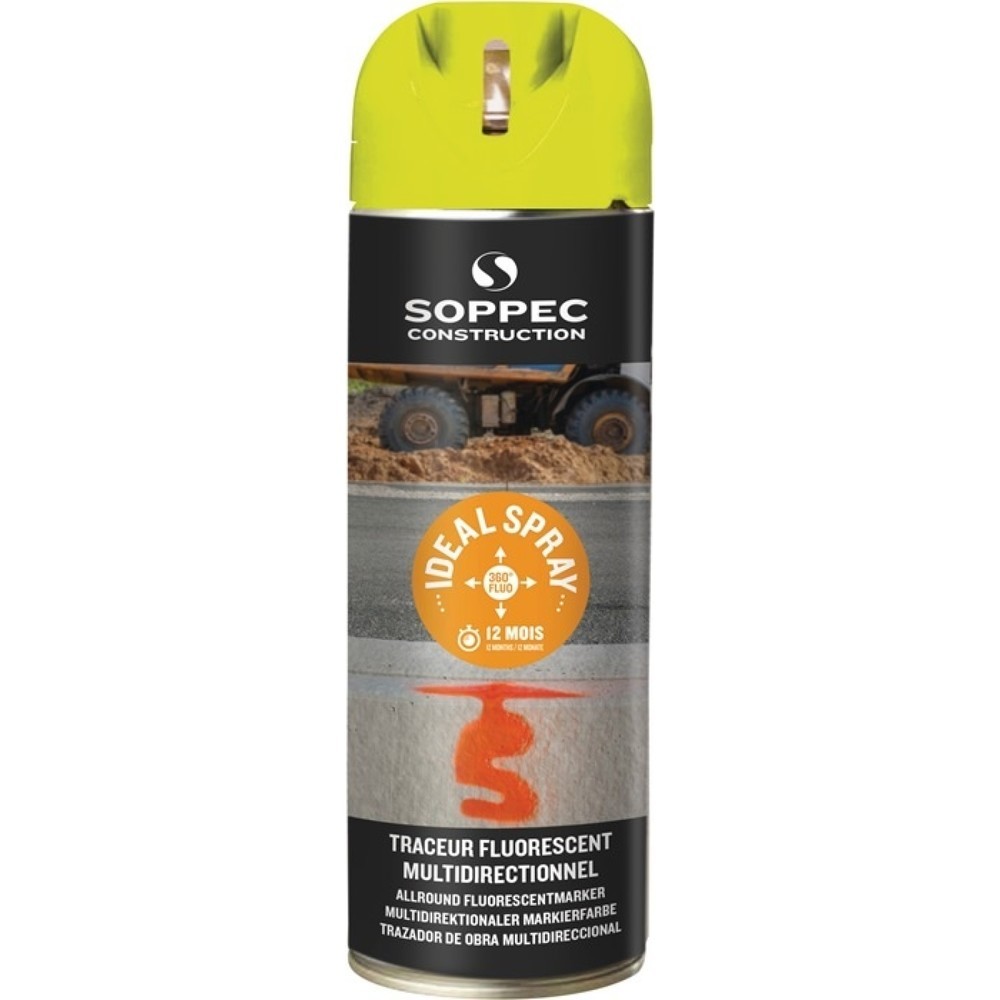 Produktabbildung Nr. 1: SOPPEC Markierungsspray IDEAL, 500 ml, leuchtgelb, Spraydose