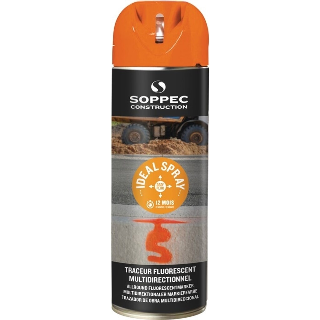 Produktabbildung: SOPPEC Markierungsspray IDEAL, 500 ml, leuchtorange, Spraydose