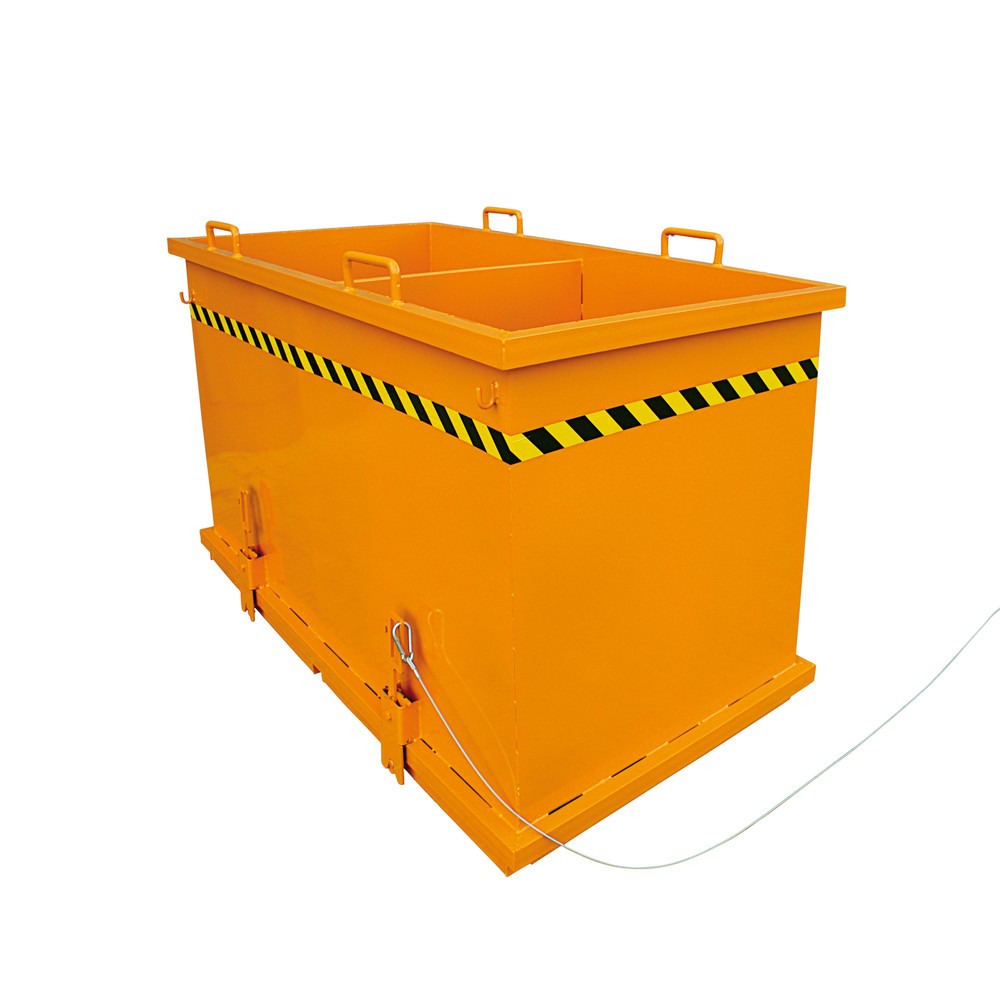 Product afbeelding: Sorteersysteem bodemklepcontainer Eichinger®, 2x900 liter zuiver oranje
