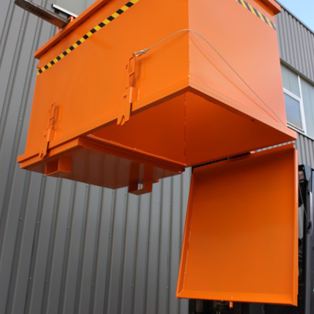 Productafbeelding nr. 2: Sorteersysteem bodemklepcontainer Eichinger®, 3x600 liter antracietgrijs