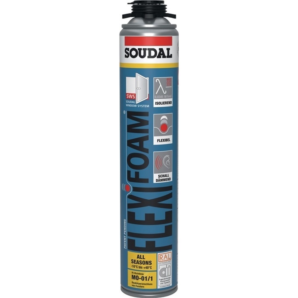 Produktabbildung: SOUDAL 1K-Pistolenschaum FLEXI FOAM 750 ml B2 blau o.Einw.-Handsch.Dose
