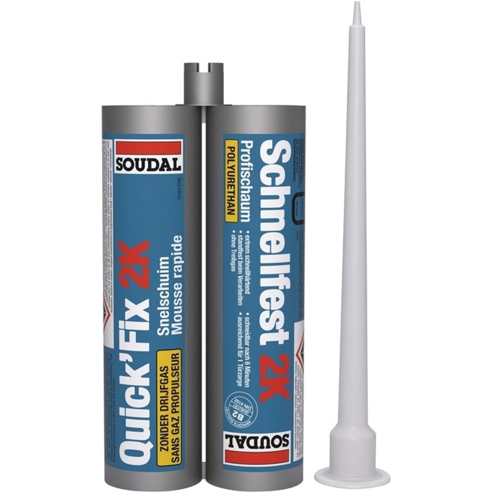 Produktabbildung: 2KZargenschnellschaum QUICK FIX 210 ml B2 beige oEinwHandschDoppelkartusche