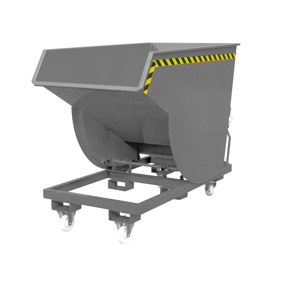 Produktabbildung: Eichinger® Spänebehälter mit Rollen und Siebblech-Einsatz, Volumen 0,5 m³, RAL 7016 anthrazitgrau