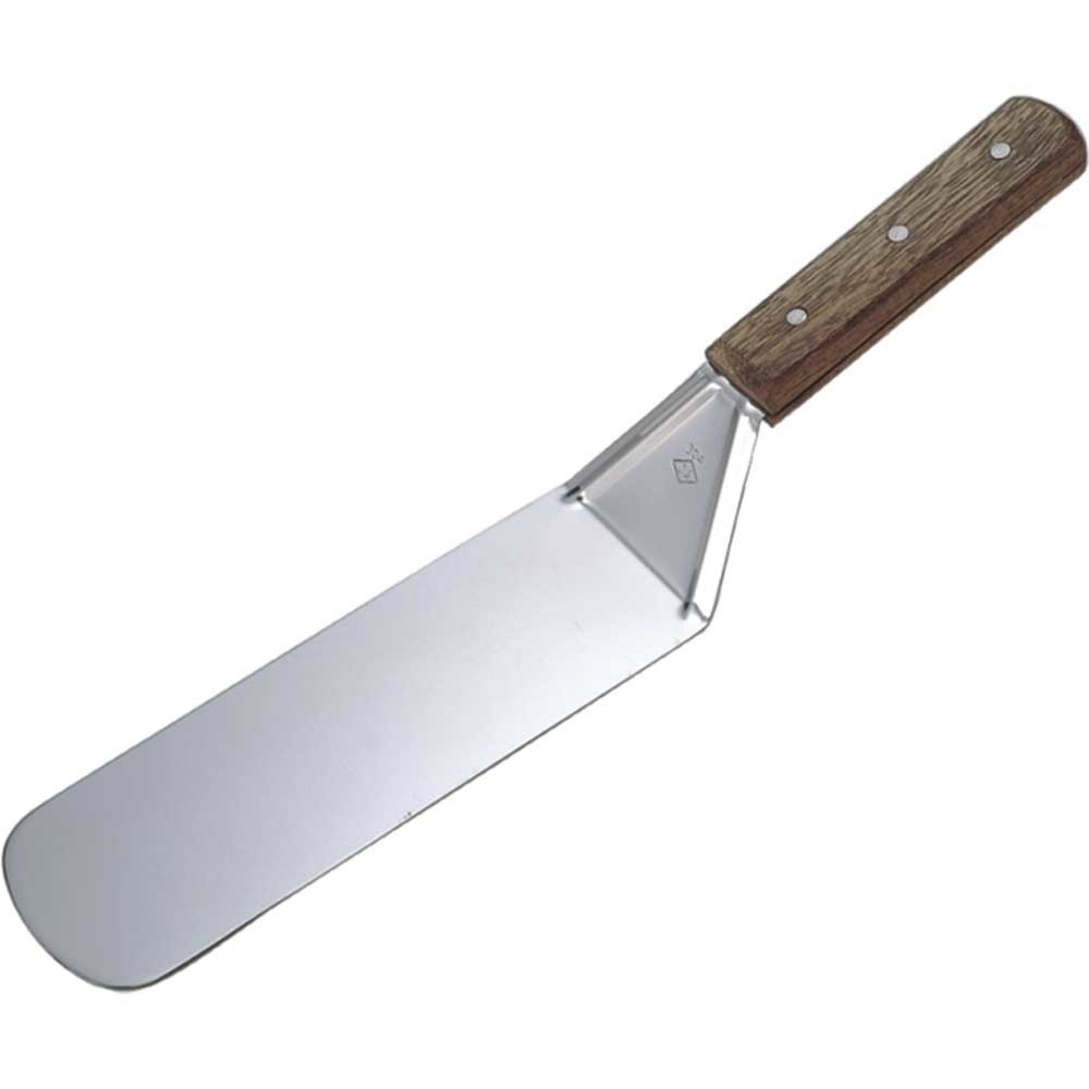 Illustration du produit: Spatule à rôtir Stalgast avec manche en bois, longueur de lame 19,5 cm