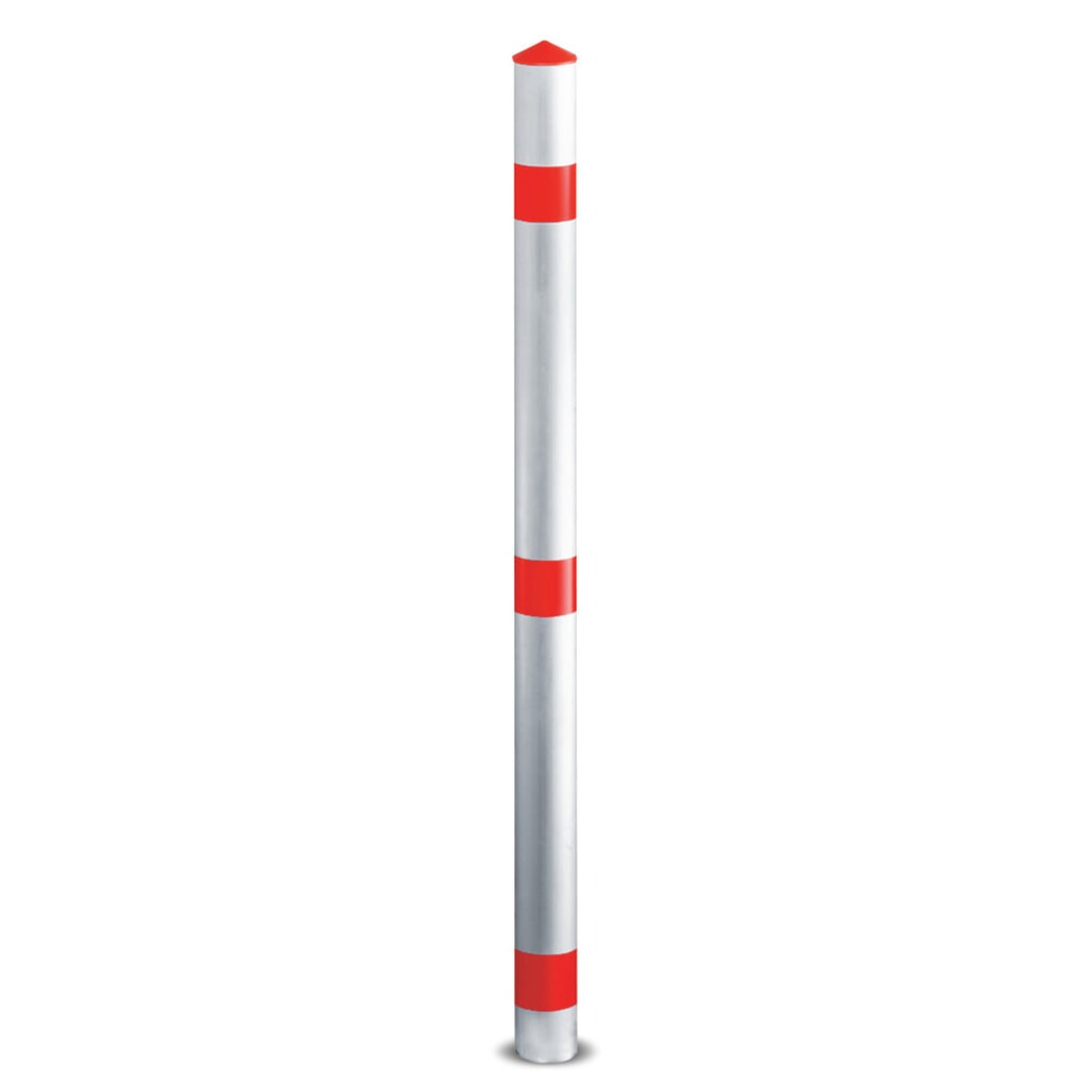 URBANUS Sperrpfosten aus Aluminium, selbstaufrichtend, Rundrohr Ø 76 mm, rot Produktabbildung: URBANUS Sperrpfosten aus Aluminium, selbstaufrichtend, Rundrohr Ø 76 mm, rot