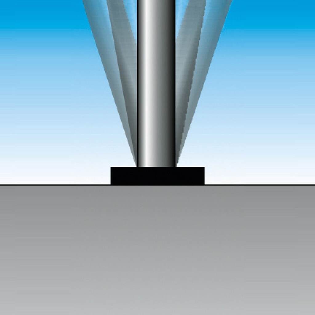 Produktabbildung Nr. 2: URBANUS Edelstahl-Sperrpfosten, selbstaufrichtend, Rundrohr Ø 76 mm mit Rundkopf, zum Aufdübeln