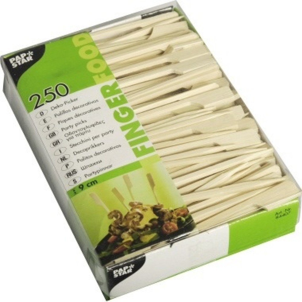 Produktabbildung: PAPSTAR Spieß Golf 84407 9cm braun 250St./Pack.