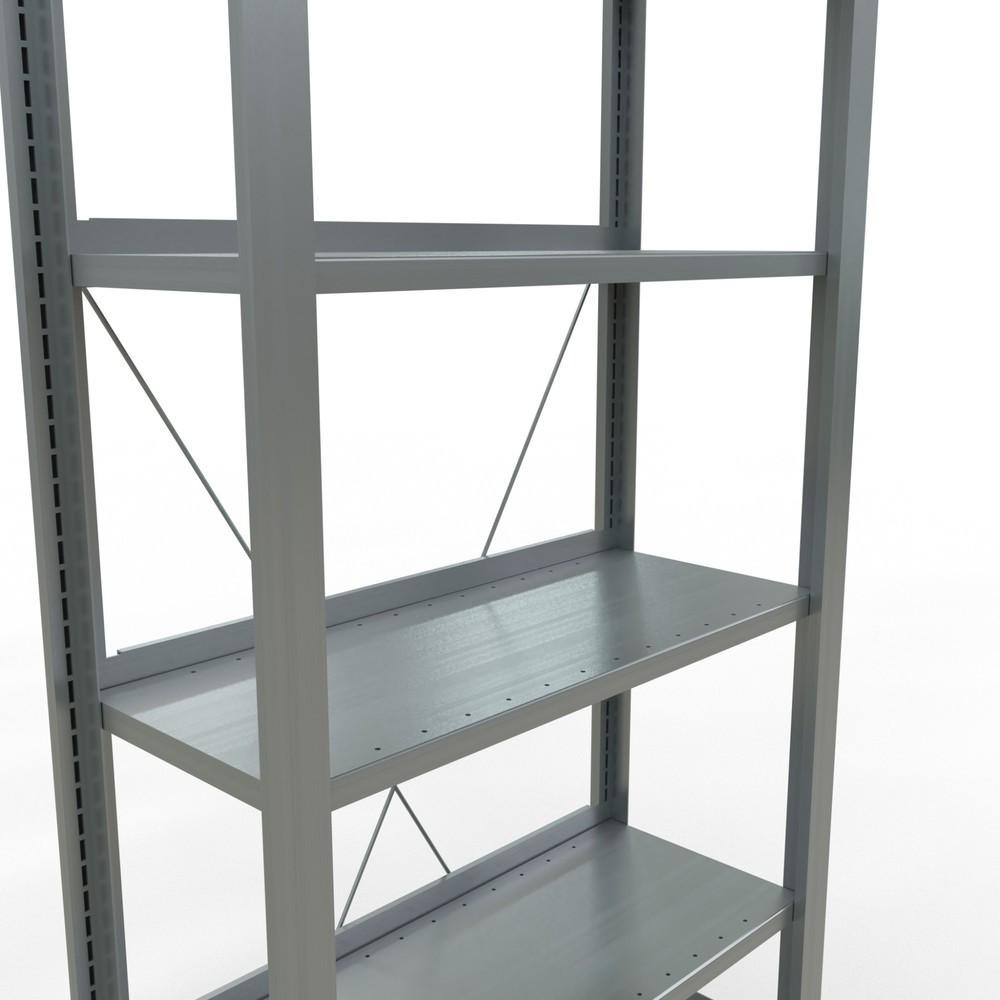Číslo obrázka výrobku 5: Spisový regál SCHULTE základné pole, jednostranný, s koncovými dorazmi, zaťaženie police 85 kg, v x š x h 2 000 x 750 x 300 mm