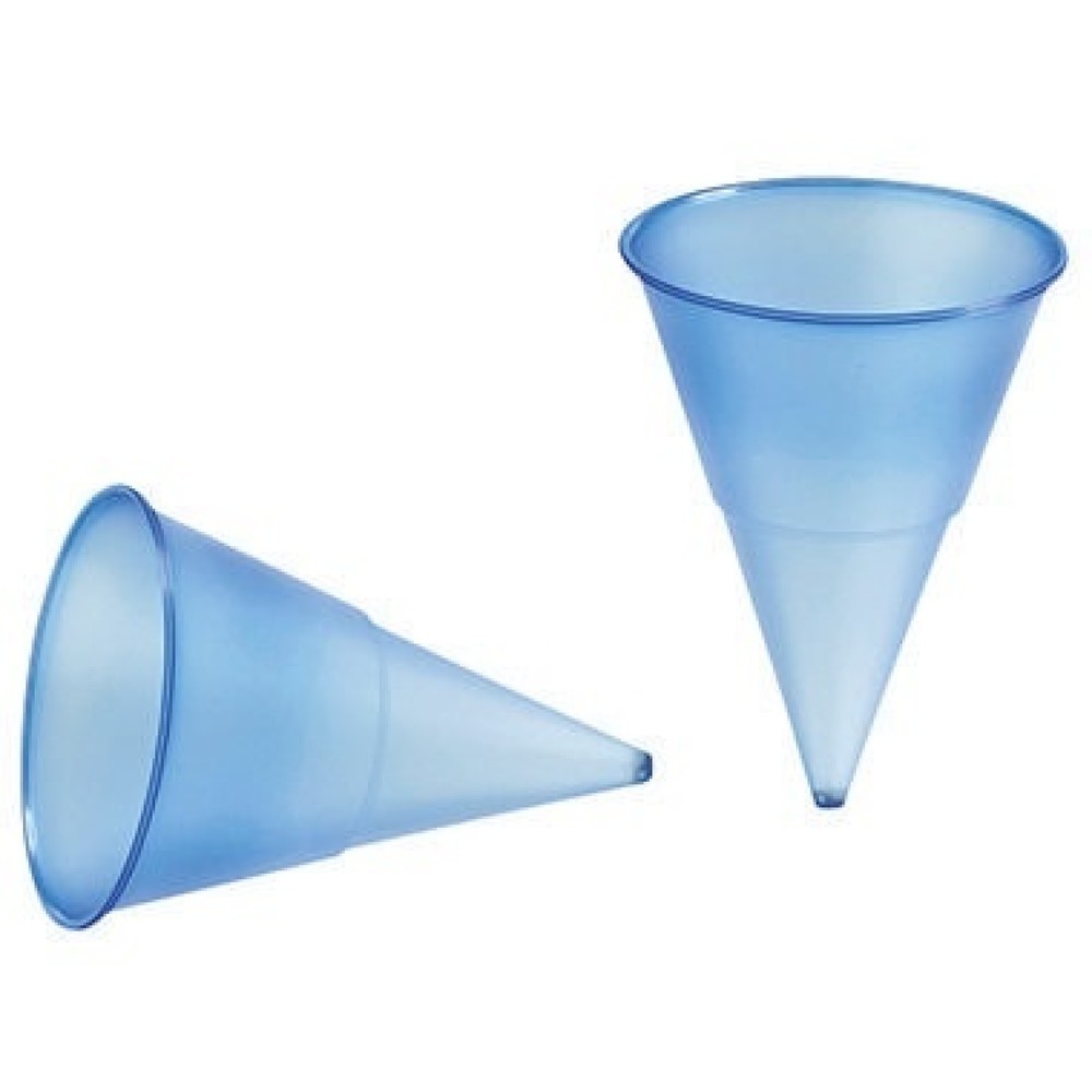 Produktabbildung: PAPSTAR Spitzbecher 19618 115ml PP blau 1.000 St./Pack.
