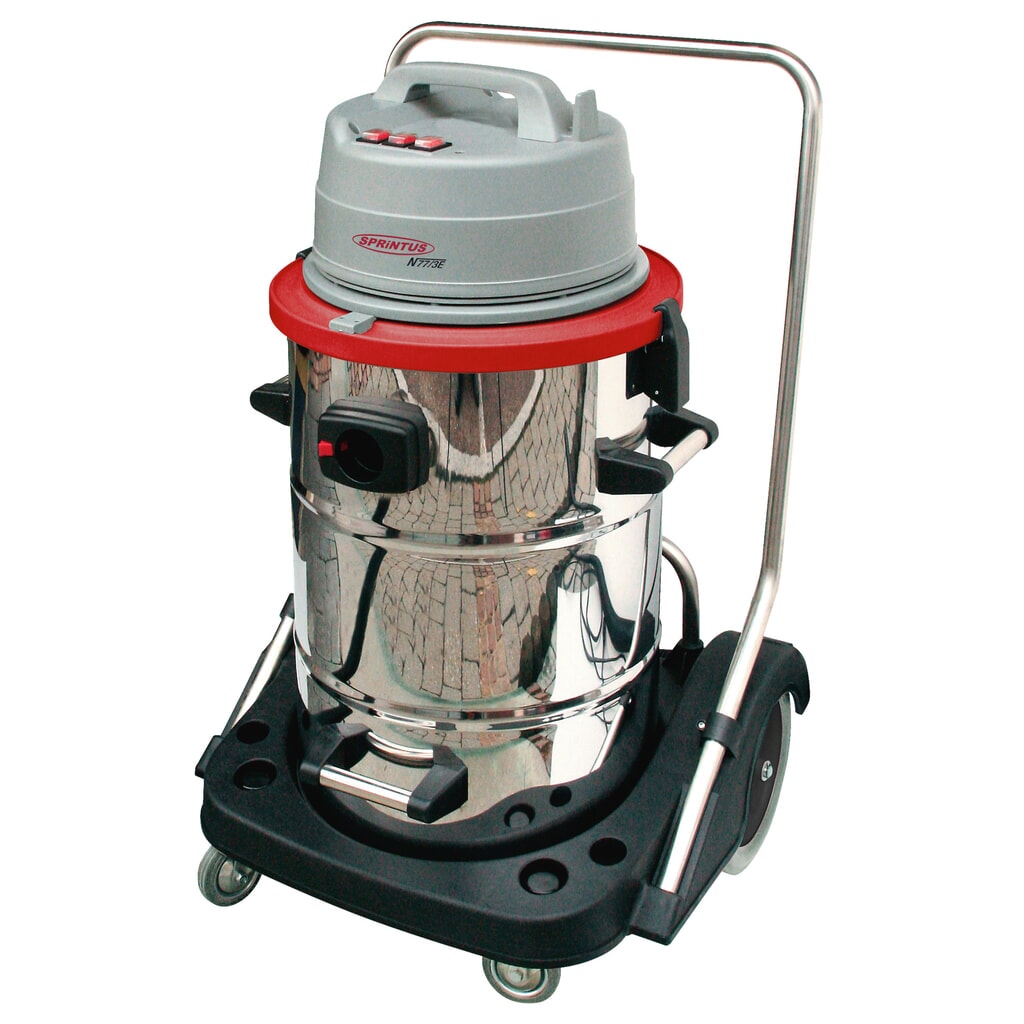 Produktabbildung: SPRiNTUS Nass-Trockensauger, N 77/3 E, 3 schaltbare Turbinen, 77 Liter Behältervolumen