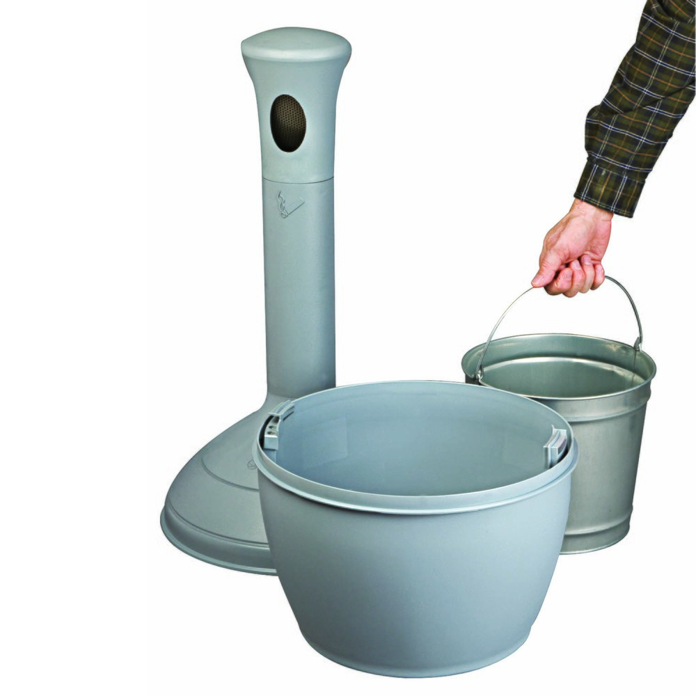 Productafbeelding nr. 5: Staande veiligheidsasbak Justrite® Premium, vuurdovend, 15 liter, grijs