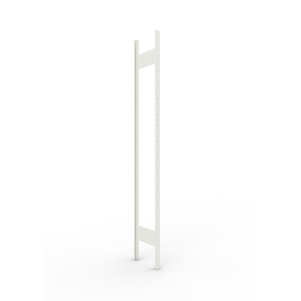 Product afbeelding: Staanderframe voor legbordstelling META, geclincht, 1 tussenruimte, hxb 2.200 x 300 mm, RAL 7035 lichtgrijs