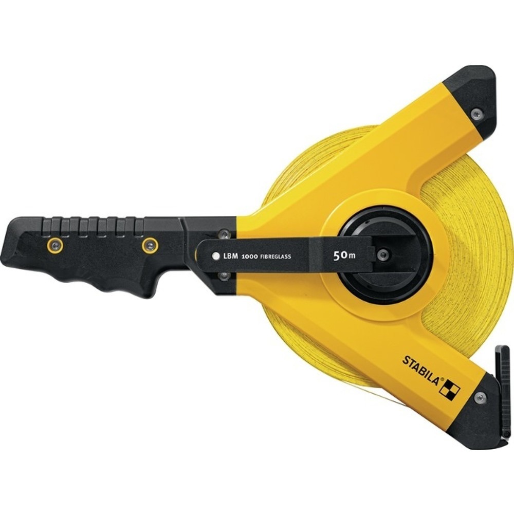 Produktabbildung: Stabila Rahmenbandmaß LBM 1000 FIBREGLASS, Länge 50 m Bandbreite 13 mm, cm EG III Glasfaserband