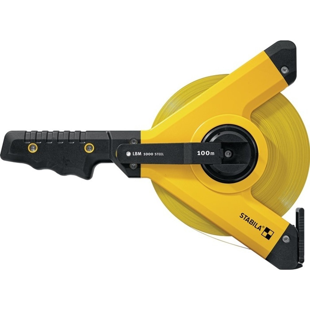 Produktabbildung: Stabila Rahmenbandmaß LBM 1000 STEEL, Länge 100 m Bandbreite 13 mm, mm EG II Stahlband
