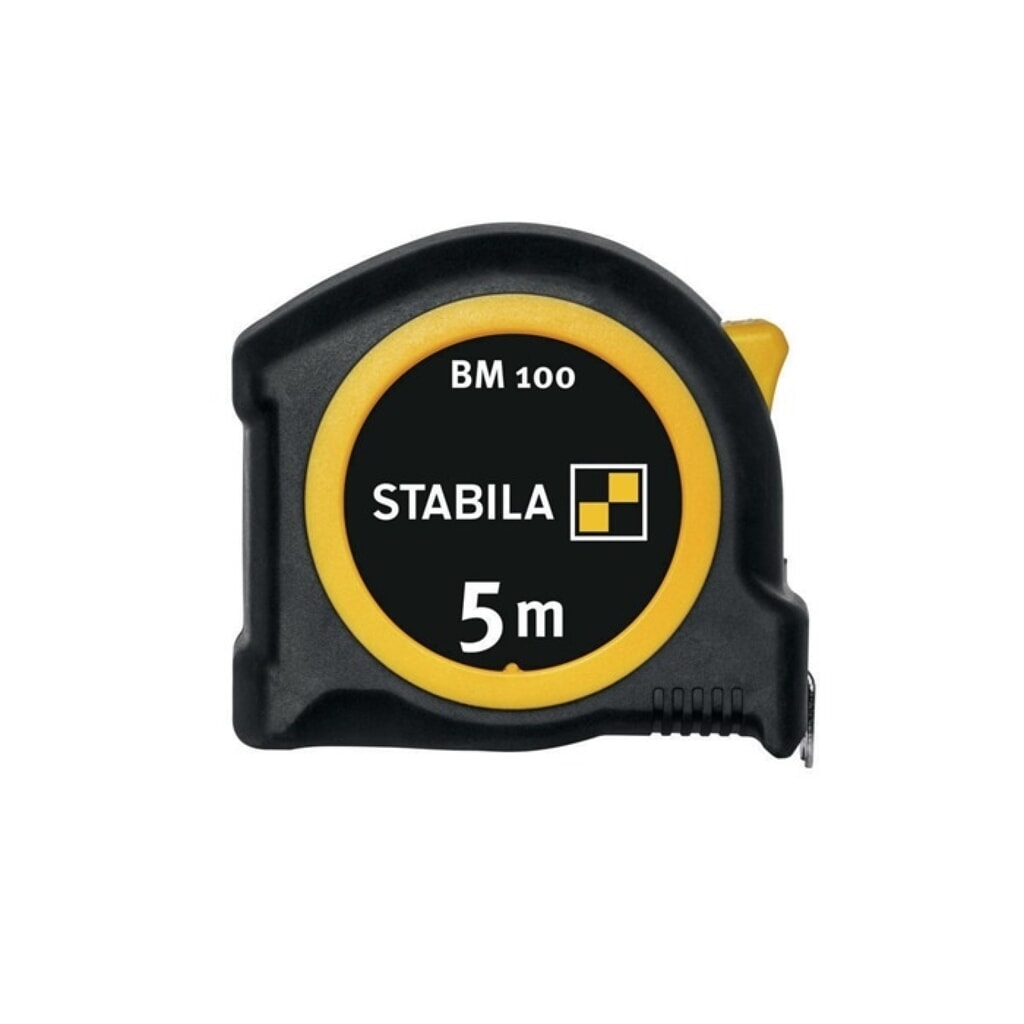 Stabila Taschenrollbandmaß BM 100, Länge 5 m Breite 19 mm mm/mm, EG II ABS / TPE Metall-Clip Produktabbildung Nr. 2: Stabila Taschenrollbandmaß BM 100, Länge 5 m Breite 19 mm mm/mm, EG II ABS / TPE Metall-Clip