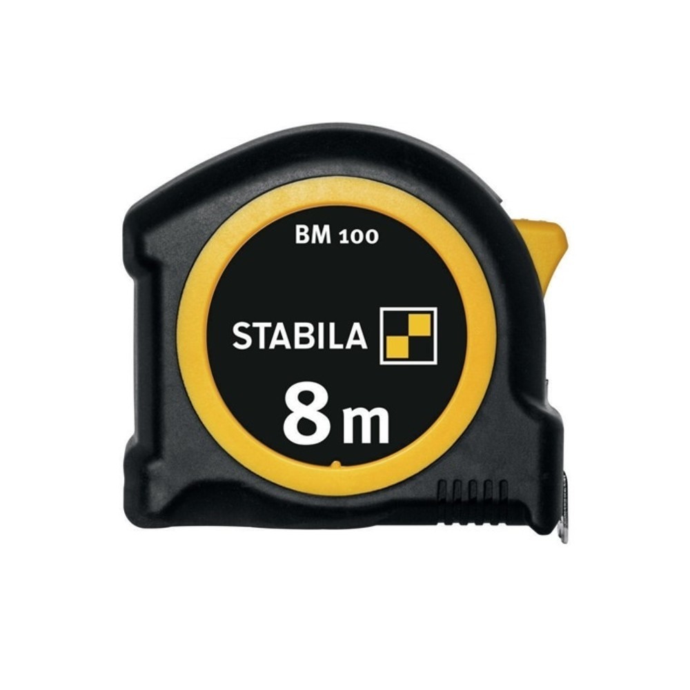Produktabbildung Nr. 6: Stabila Taschenrollbandmaß BM 100, Länge 8 m Breite 25 mm mm/mm, EG II ABS / TPE Metall-Clip