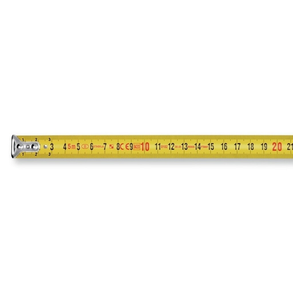 Stabila Taschenrollbandmaß BM 100, Länge 8 m Breite 25 mm mm/mm, EG II ABS / TPE Metall-Clip Produktabbildung Nr. 8: Stabila Taschenrollbandmaß BM 100, Länge 8 m Breite 25 mm mm/mm, EG II ABS / TPE Metall-Clip