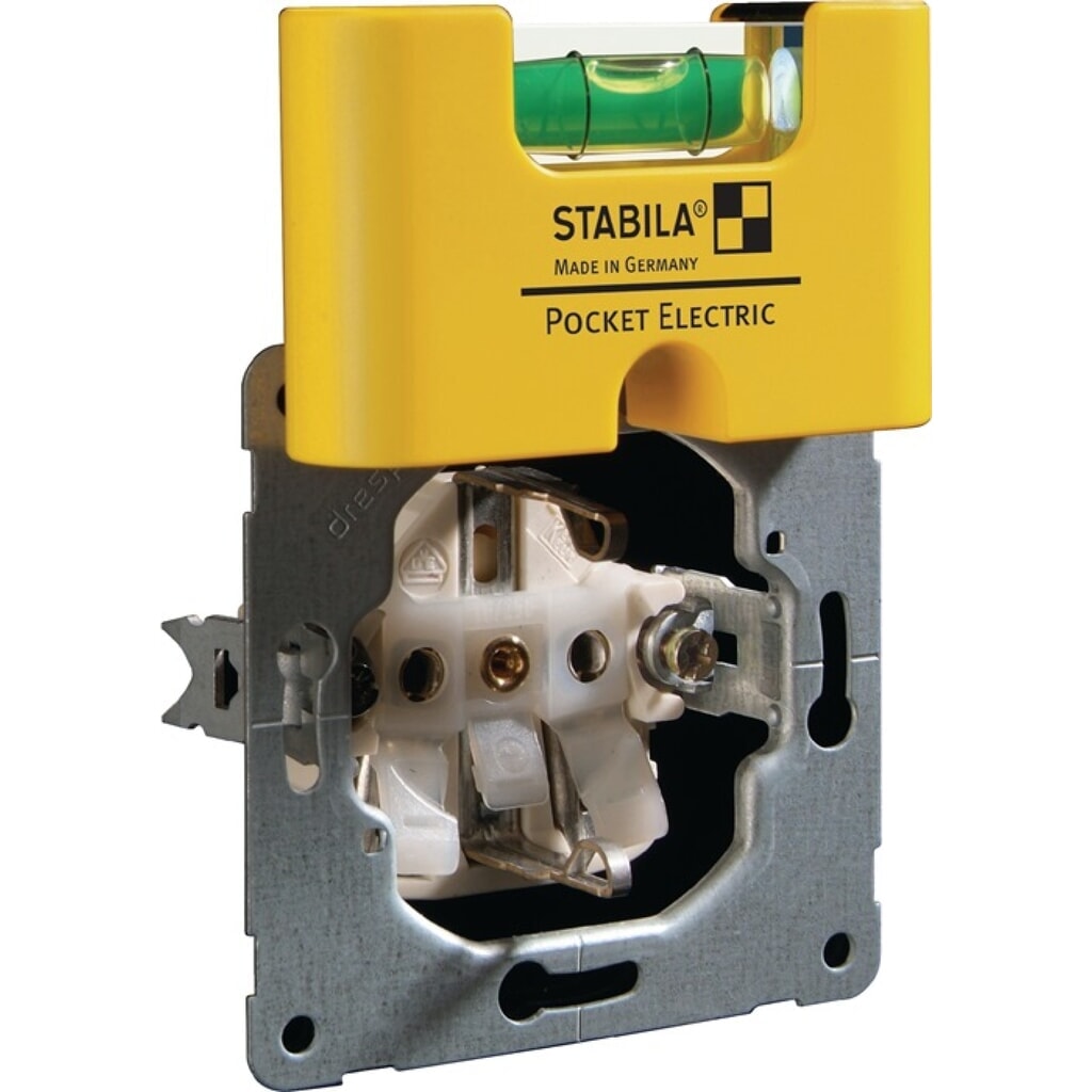 STABILA Wasserwaage Pocket Electric 6,8cm Ku.gelb ± 1mm/m m.Magnet Produktabbildung: STABILA Wasserwaage Pocket Electric 6,8cm Ku.gelb ± 1mm/m m.Magnet