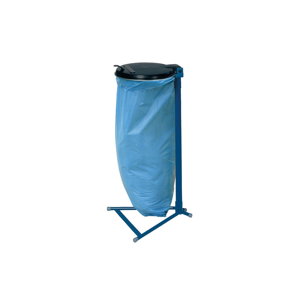 Stabiler Sackständer, passend für 120 l-Säcke, mit Metallhalterung und Deckel Produktabbildung: Stabiler Sackständer, passend für 120 l-Säcke, mit Metallhalterung und Deckel