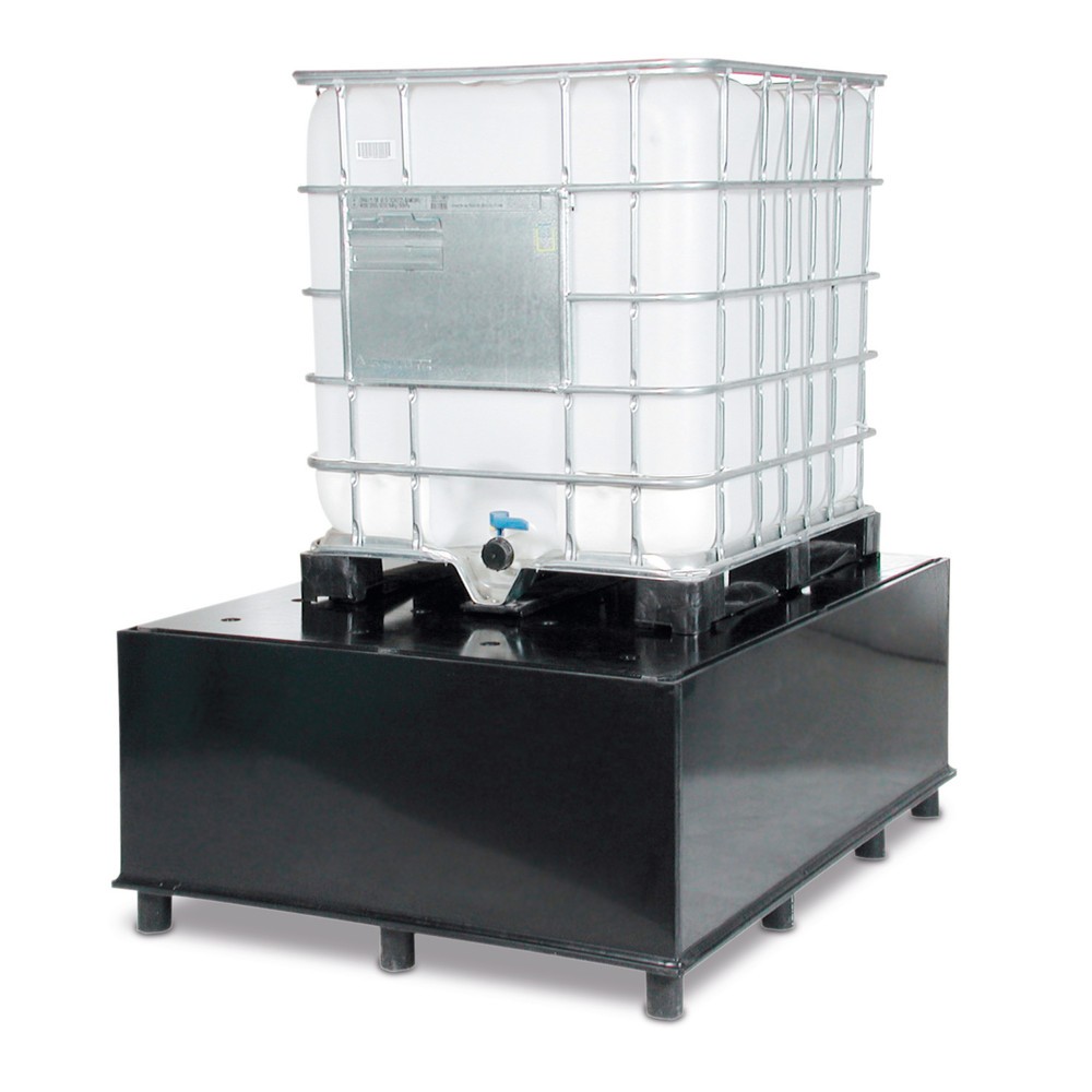 Zdjęcie produktu: Stacja IBC wykonana z PE, włącznie z błacha dziurkowana, wys. wys. x szer. x gł.. 655 x 1,720 x 1,345 mm