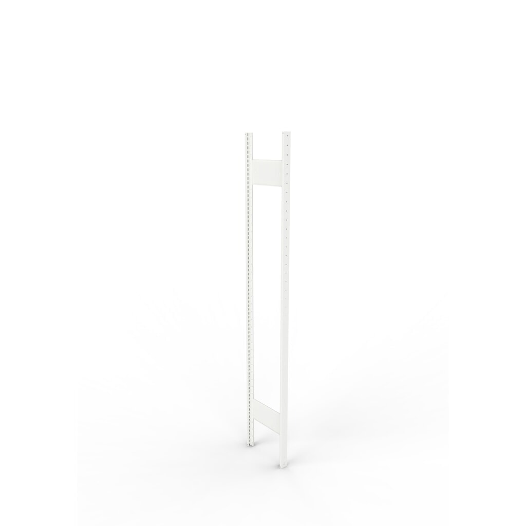 Produktabbildung: Ständerrahmen für META Fachbodenregal, geclincht, 1 Zwischenraum, HxB 2.000 x 300 mm, RAL 7035 lichtgrau