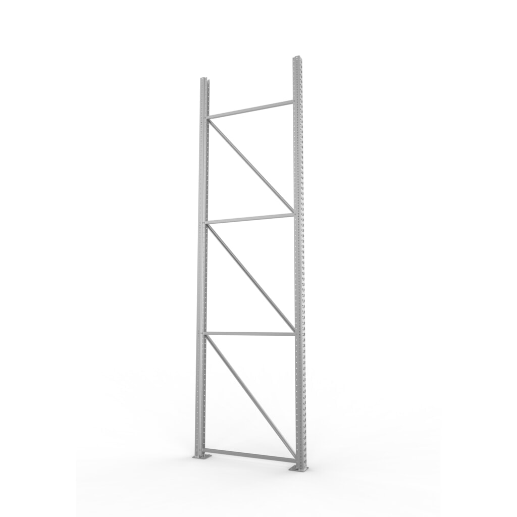 Ständerrahmen 85/20 für META Palettenregal MULTIPAL, Höhe 3.800 mm Produktabbildung: Ständerrahmen 85/20 für META Palettenregal MULTIPAL, Höhe 3.800 mm