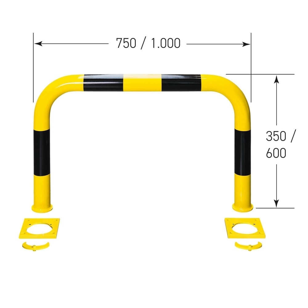 Immagine del prodotto n. 5: Staffa anticollisione da tassellare, AxL 350 x 750 mm