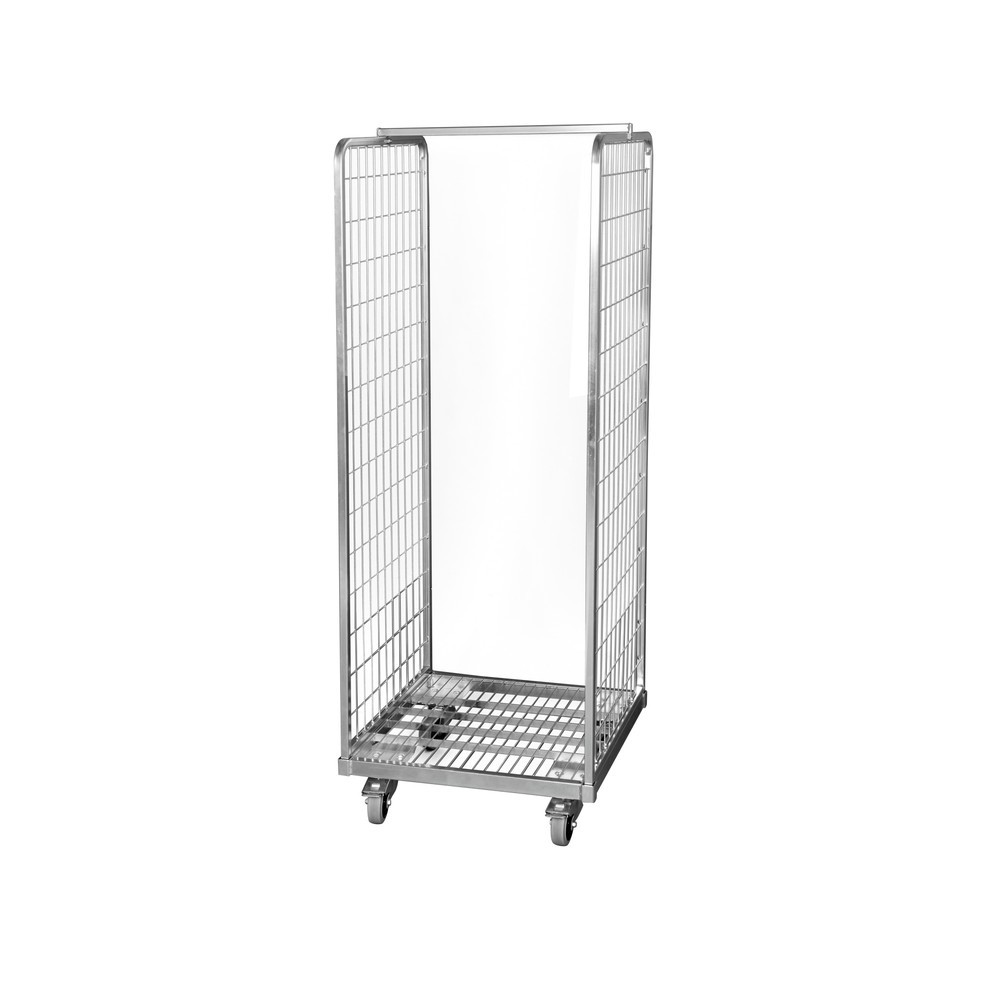 Produktabbildung: Stahl-Rollbehälter in Euro-Maß, mit Stabilitätsrohr, 2-seitig, Ladefläche BxT 600 x 560 mm