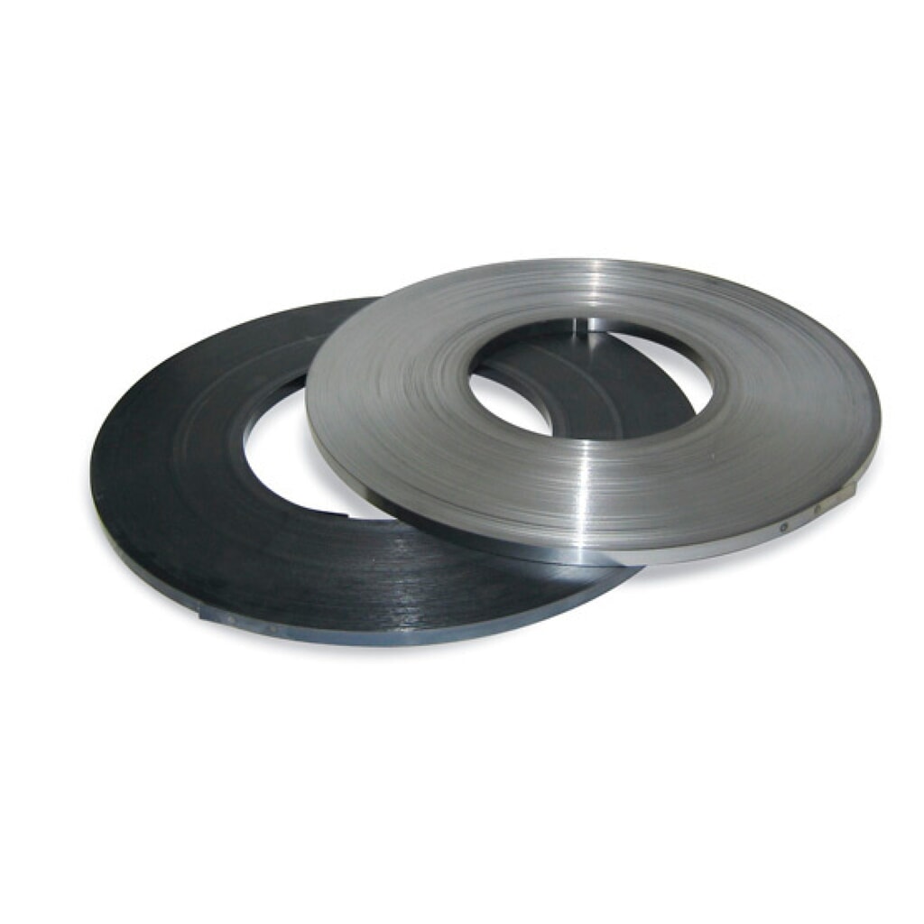 Produktabbildung: Stahlband,  gebläut  -   19 mm breit x 0,5 mm Stärke,  in Packenwicklung
