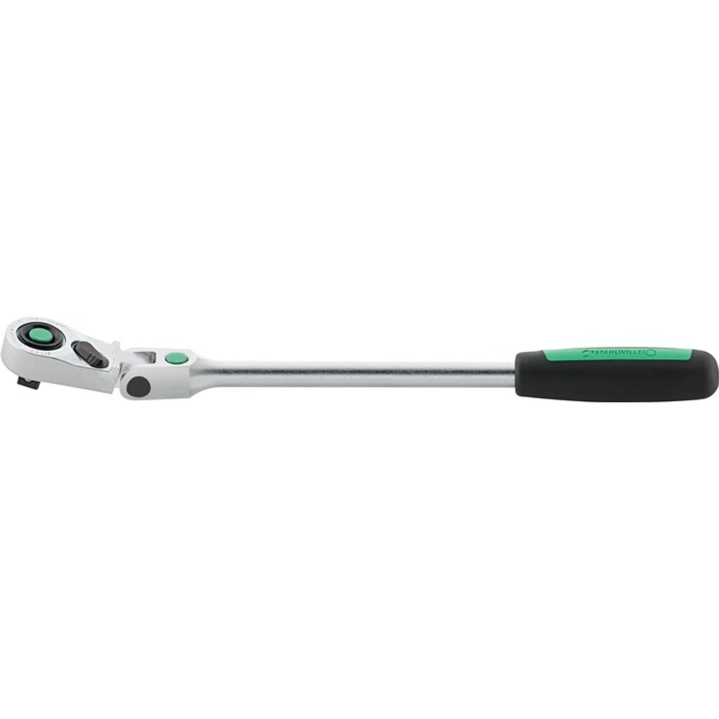 STAHLWILLE Gelenkknarre 517QR, Länge 416 mm, 1/2 ″ Anzahl Zähne 80, 2-Komponentengriff Produktabbildung: STAHLWILLE Gelenkknarre 517QR, Länge 416 mm, 1/2 ″ Anzahl Zähne 80, 2-Komponentengriff
