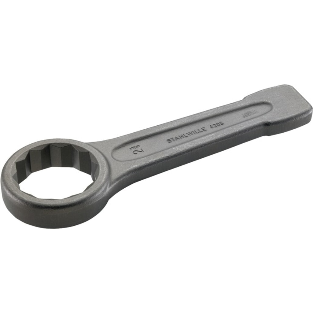 STAHLWILLE Schlagringschlüssel 4205 SW 24mm L.160mm Spezialstahl Produktabbildung: STAHLWILLE Schlagringschlüssel 4205 SW 24mm L.160mm Spezialstahl