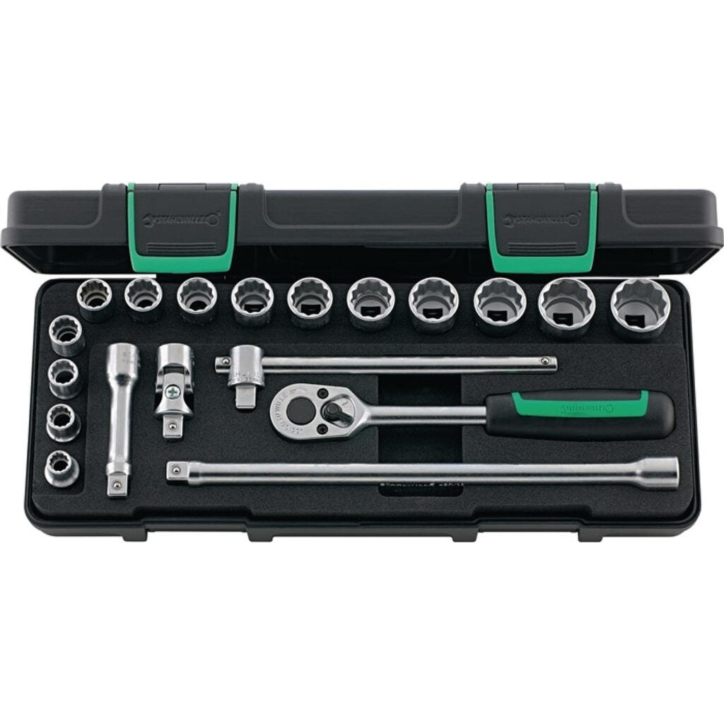 Produktabbildung: STAHLWILLE Steckschlüsselsatz 45/14/5i 19-tlg.3/8 Zoll SW 8-22mm Z.30 12KT