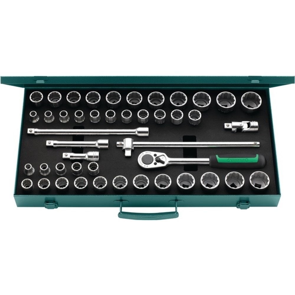 Produktabbildung: Steckschlüsselsatz 50Ma/39/6 N 45-teilig 1/2 ″ Schlüsselweiten 10-13 mm 3/8-1 1/4