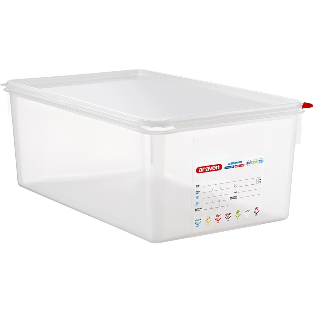 Produktabbildung Nr. 1: Stalgast ARAVEN Gastronormbehälter mit Deckel, Polypropylen, GN 1/1 (200 mm)