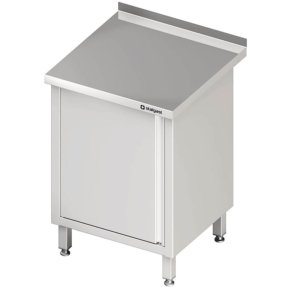 Produktabbildung: Stalgast Arbeitsschrank mit Flügeltür, 600x700x850 mm, mit Aufkantung, verschweißt