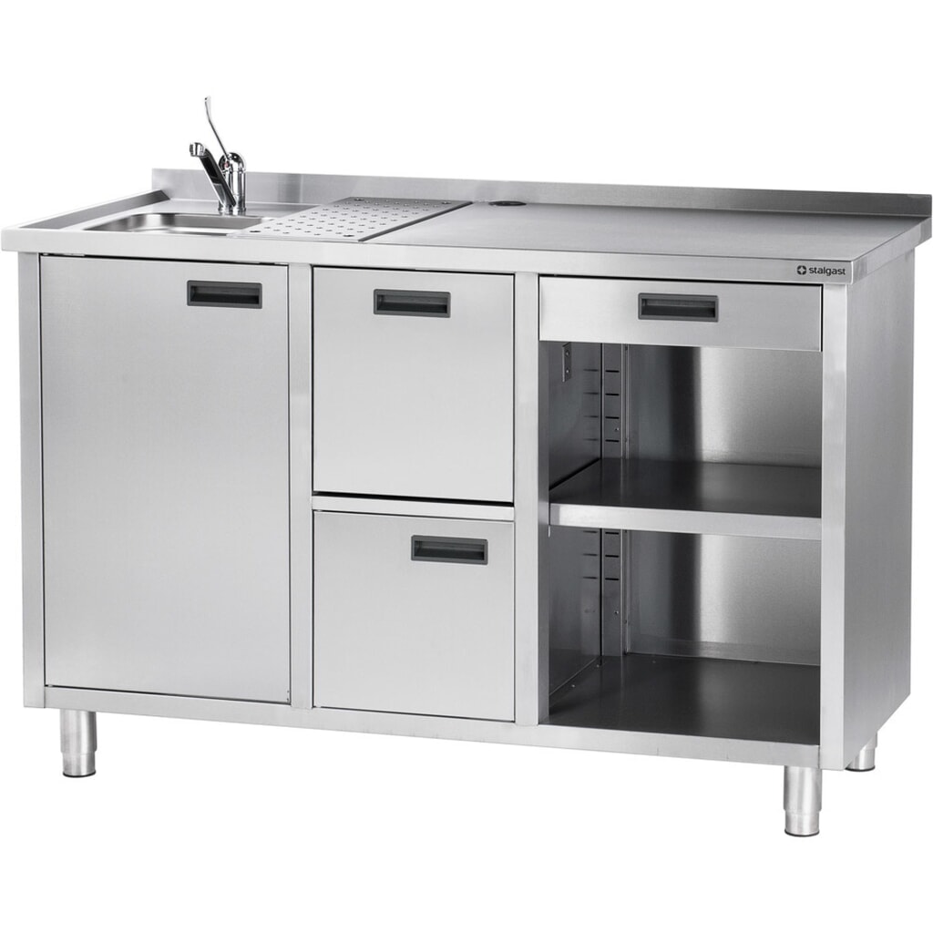 Stalgast Arbeitstisch für Kaffeemaschine, mit Aufkantung, 1500 x 700 x 1000 mm (BxTxH) Produktabbildung: Stalgast Arbeitstisch für Kaffeemaschine, mit Aufkantung, 1500 x 700 x 1000 mm (BxTxH)