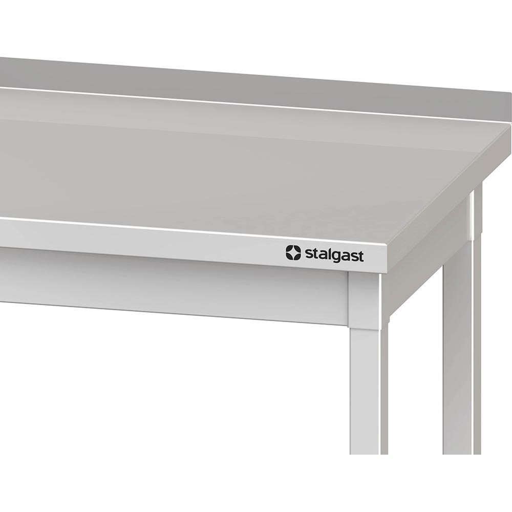 Produktabbildung Nr. 2: Stalgast Arbeitstisch ohne Grundboden, 1200x600x850 mm, ohne Verstrebung, mit Aufkantung, verschweißt
