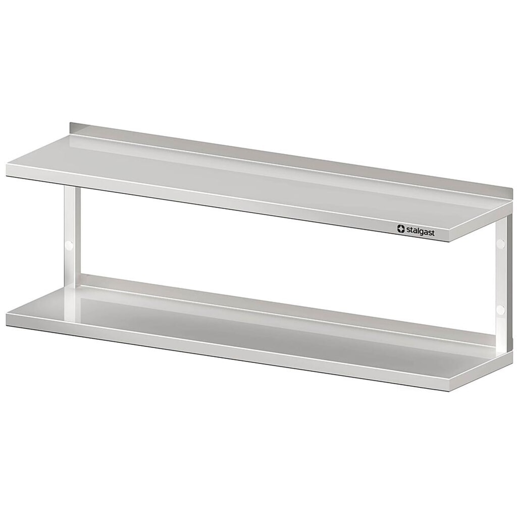 Stalgast Doppel-Wandbord mit Winkelkonsolen, 600x300x390 mm, verschweißt Produktabbildung: Stalgast Doppel-Wandbord mit Winkelkonsolen, 600x300x390 mm, verschweißt
