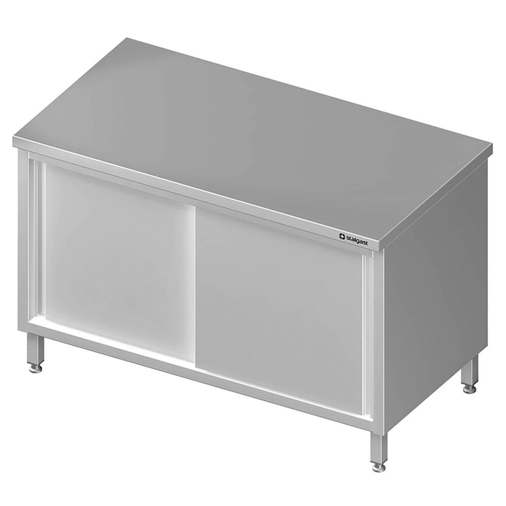 Produktabbildung: Stalgast Durchreicheschrank mit Schiebetüren, 800x600x850 mm, ohne Aufkantung, verschweißt
