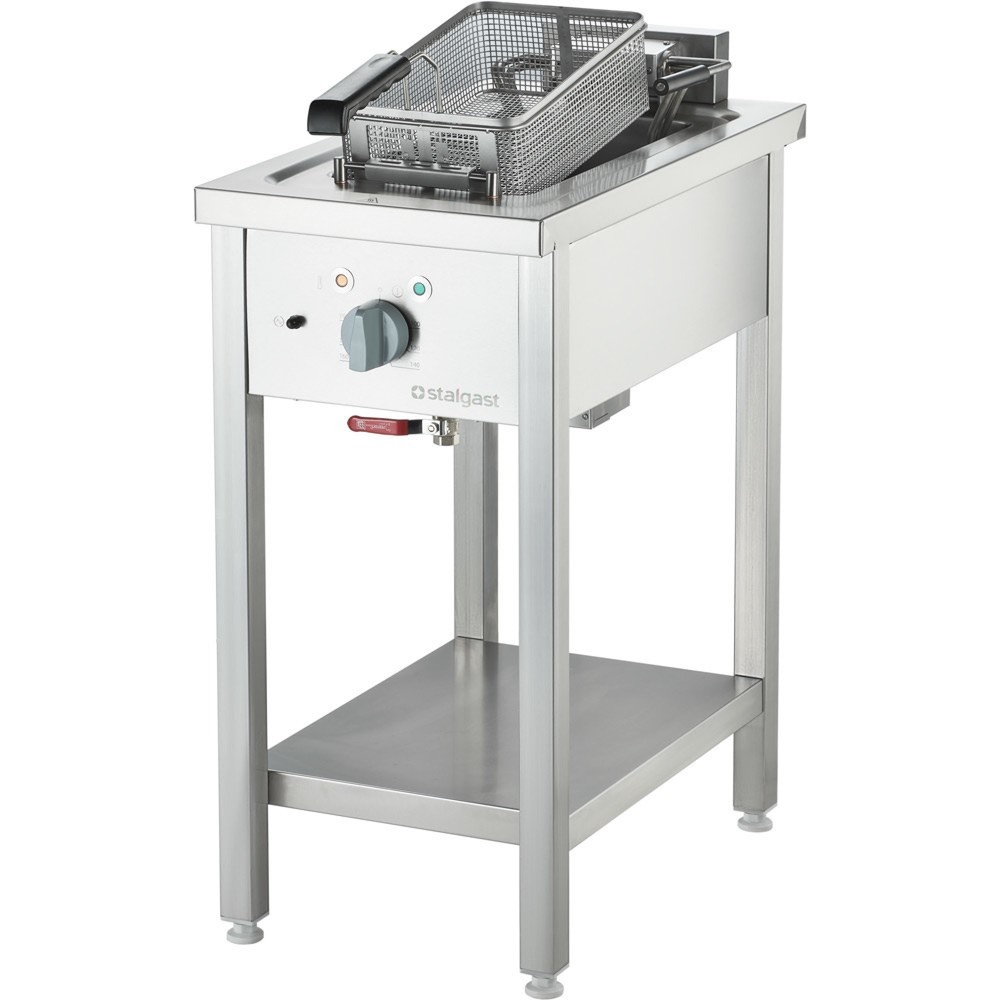 Produktabbildung Nr. 3: Stalgast Elektro-Fritteuse als Standgerät, Unterbau offen, 400x700x850 mm, 10 L, 9 kW