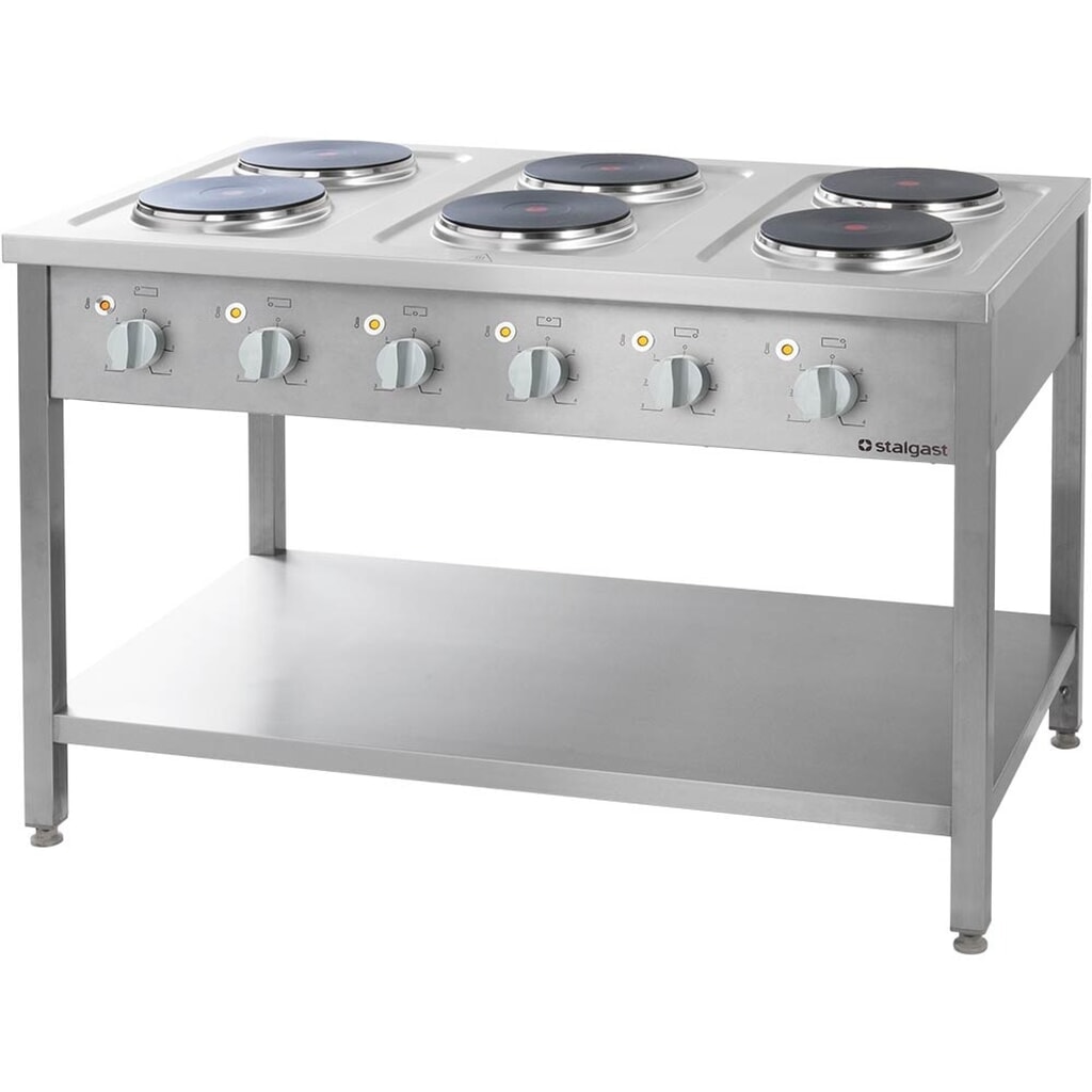 Produktabbildung: Stalgast Elektroherd Serie 700- 6 Platten à 2,6 kW, 1200 x 700 x 850