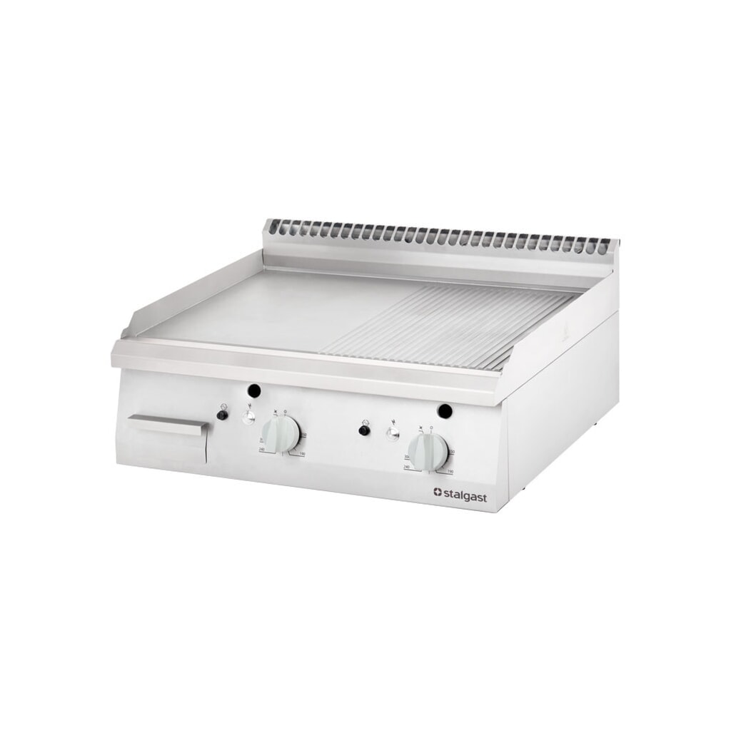 Stalgast Gas-Griddleplatte als Tischgerät, 800x700 mm, gerillte Grillfläche, Serie 700 ND Produktabbildung: Stalgast Gas-Griddleplatte als Tischgerät, 800x700 mm, gerillte Grillfläche, Serie 700 ND