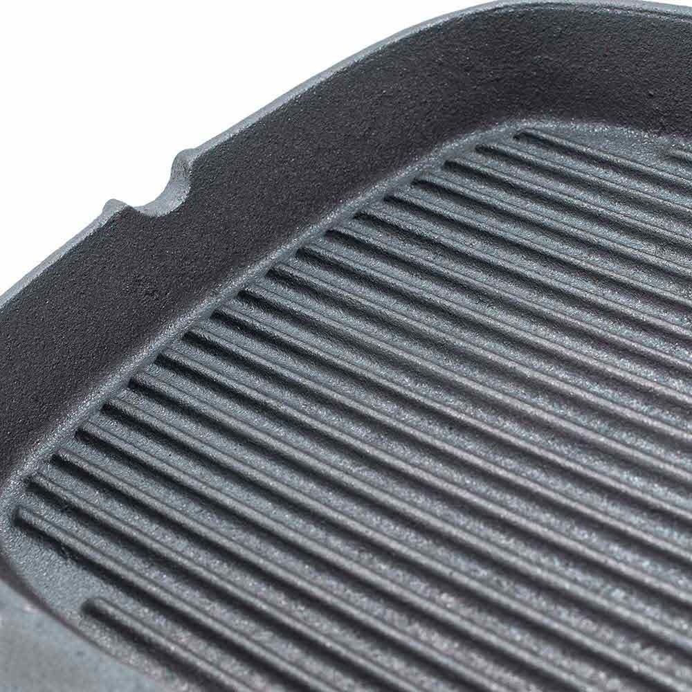 Produktabbildung Nr. 2: Stalgast Grillpfanne aus Gusseisen, gerillt, Abmessung 24 x 24 cm