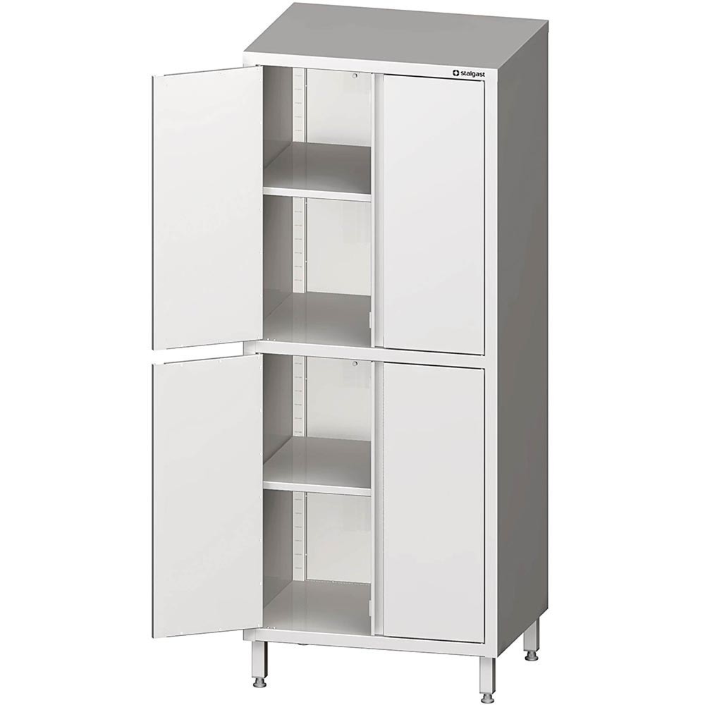 Produktabbildung: Stalgast Hochschrank mit Flügeltüren, 700x500x2000 mm, mit zwei Schrankräumen, verschweißt
