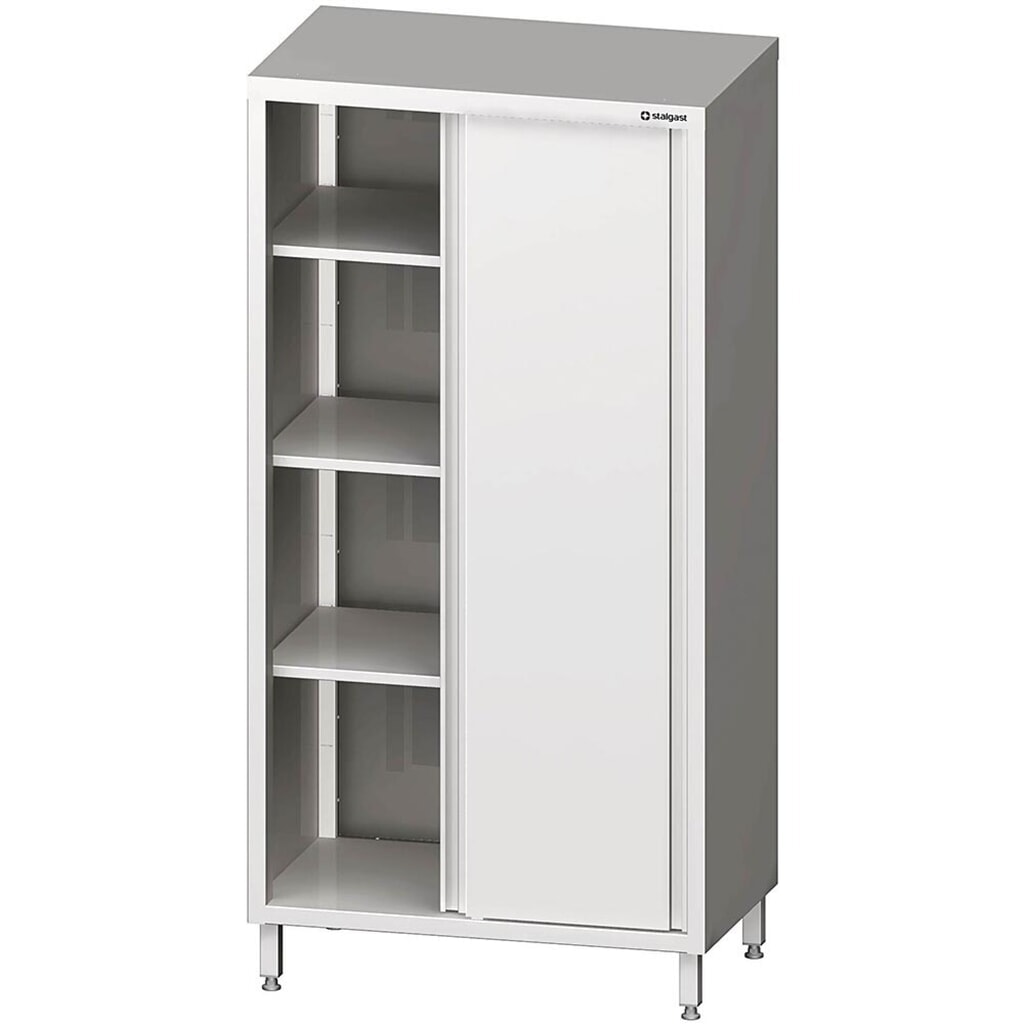 Produktabbildung: Stalgast Hochschrank mit Schiebetüren, 800x500x2000 mm, verschweißt