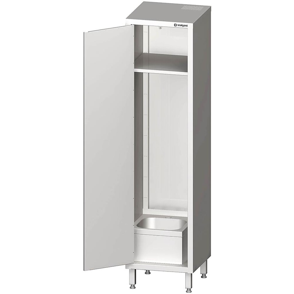 Stalgast Hochschrank mit Spülbecken für Reinigungsutensilien, 500x500x2000 mm, verschweißt Produktabbildung: Stalgast Hochschrank mit Spülbecken für Reinigungsutensilien, 500x500x2000 mm, verschweißt